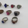 Antique Mix Rings Treasure 15 Assorted Brass Designs Image 3