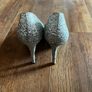 Silver glitter high heels Image 3