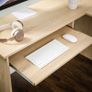 _L-shaped computer table, desk, corner desk with 2 shelves, 60 x 30 cm keyboard shelf, for the office and study, 140 x 120 x 75 cm, oak-colored Image 5