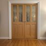 Premium Solid Oak Glazed Double Doors - 180 degree Fold-Back Hinges Image 2