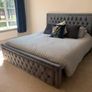Ottoman Upholstered Bed, Double Bed with Hydraulic Lifting Bar, Height Adjustable Padded Headboard, Metal Slatted Frame, Youth Bed, Adult Bed Image 4