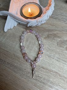 Handmade Rose Quartz Crystal Bracelet For Love