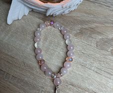 Handmade Rose Quartz Crystal Bracelet For Love