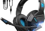Xbox Headset PS4 254g Lightweight - Mpow EG10 Gaming Headset with Clear & Positional Audio, Wired Gaming Headphones with Noise Cancellation Mic- Compatible with PS4/Xbox one/PC