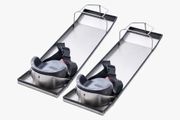Concrete Knee Boards Stainless Steel, 30'' x 8'' Concrete Sliders, Knee Boards For Concrete, Concrete Knee Pads Moving Sliders,