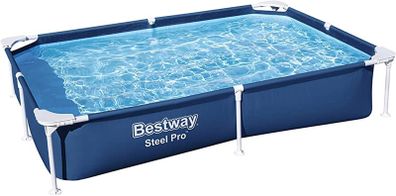 Steel Pro Pool Swimming Pool, Rectangle Above Ground Fast Set Pool, Childrens Detachable Pool (FREE POSTAGE)