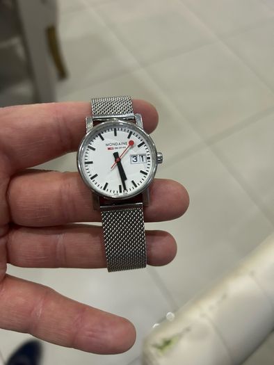 Mondaine Official Swiss Railways Watch 30mm Stainless Steel Mesh