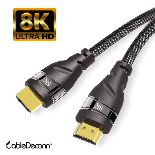 CableDeconn 5M Premium HDMI 2.1 UHD/3D 8K (7680x4320@60Hz) 48Gbps (Nylon Braided/Gold Plated) Cable (Brand New/Warranty)