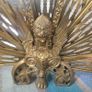 Vintage Art Deco Brass Peacock Fan Fireplace Screen Image 3