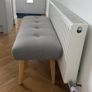 Beautiful Grey Footstool Image 3