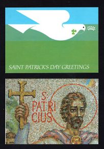 1984 Ireland An Post St Patrick Day Cards with pre-paid stamp (St. Patrick Design).