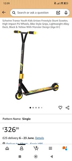 Schwinn Trance Youth Freestyle Stunt Scooter