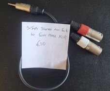 Stereo 3.5mm mini jack to twin male XLR