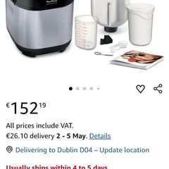 Brand New! Moulinex OW240E30 Bread and Treats Machine with Yoghurt Function