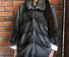 Saga fur royal coat (sapphire)