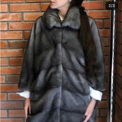 Saga fur royal coat (sapphire)