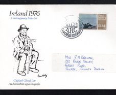 1976 Ireland Contemporary Irish Art Painting by Paul Henry Commemorative Stamp Department of Post and Telegraph Addressed First Day Cover (FDC)