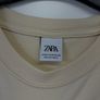 Zara Mens Cream T-Shirt Image 3