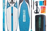 FREE EXPRESS SHIPPING Inflatable Stand Up Paddle Board, 10ft Paddle Boards for Adults with Premium SUP Paddleboard Accessories &amp; Backpack, Wide Stable Design, Non-Slip Comfort Deck for Beginners &amp; Experts