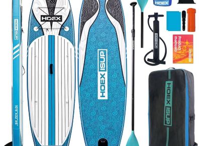 FREE EXPRESS SHIPPING Inflatable Stand Up Paddle Board, 10ft Paddle Boards for Adults with Premium SUP Paddleboard Accessories & Backpack, Wide Stable Design, Non-Slip Comfort Deck for Beginners & Experts