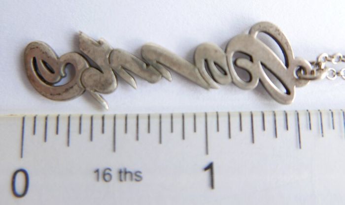 CELINE 925 Sterling Silver Name Necklace