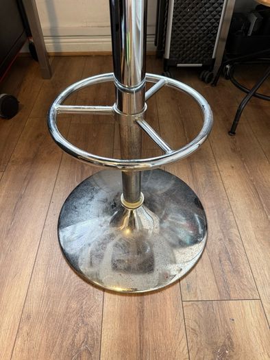 black faux leather bar stool