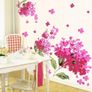 Big Pink Hydrangea Flowers Wall Stickers DIY ART Easy to Aplly Mural Decals Image 2