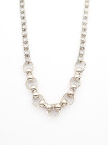 925 Silver Chunky Beaded Link Chain