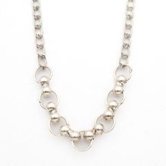 925 Silver Chunky Beaded Link Chain