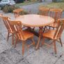 Oak table and 6 chairs Image 3