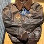 Polo Ralph Lauren G-1 Leather Jacket Bomber Flight Shearling Brown Image 3