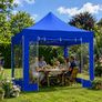 10ft x 10ft Black Pop-Up Gazebo with Clear Sidewalls & Wheeled Carry Bag 3m x 3m Image 4