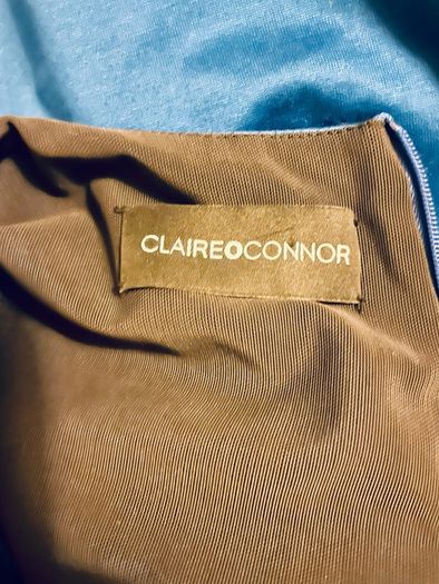 Beautiful Claire O Connor designer dress stunning vibrant blue