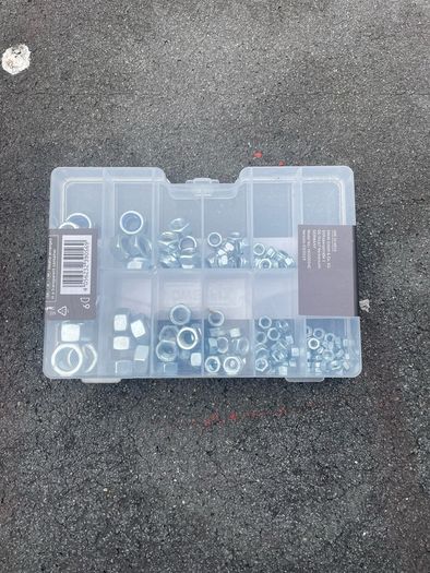 Box of assorted HEX nuts - new