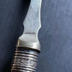 Antique 1907 Sheffield Sterling Silver & Bone-Style Dessert Forks (Set of 6)