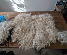 Doll hair Goat skin with long curls