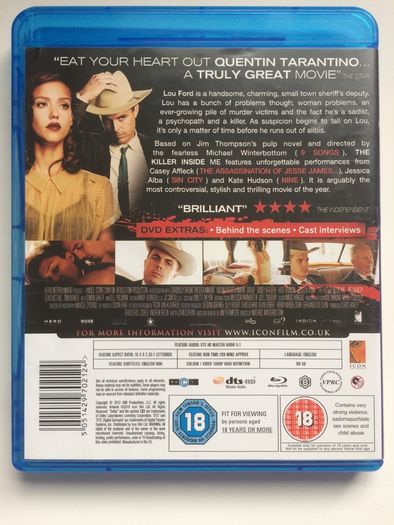 The Killer Inside Me [2010] Casey Affleck, Kate Hudson & Jessica Alba [Blu-ray Movie]