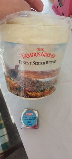 vintage 70s 80s ,new old stock Famous Grouse  ice bucket with lid,,,sold as is.