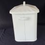 Enamel bread bin white vintage farmhouse Image 2