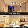 LED Ceiling Light Rotatable,Hansang 3 Way Round Plate Ceiling Spotlight,3000K Warm White Ceiling Mounted,400LM Track Lighting Fixture (LED Light Bulbs Included) Image 4