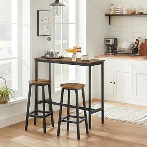 Bar Table Set, Bar Table with 2 Bar Stools