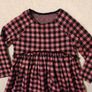 Girls Pink Check Dress Image 4