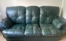 Free to collect - Leather sofa and x2 recliner armchairs