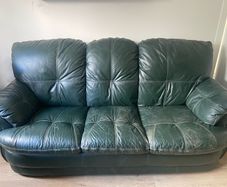 Free to collect - Leather sofa and x2 recliner armchairs