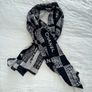 Faux Chanel Black & White Scarf Image 4