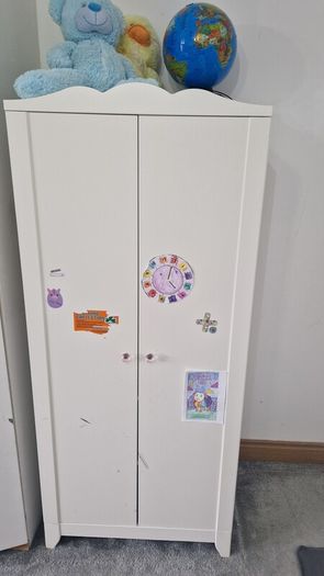 White Two-Door Wardrobe