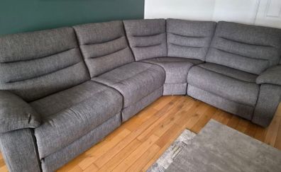 L sofa fusion grey recliner sofa