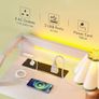 Chest of Drawers with Charging Station and LED Light, Dresser TV Stand with 8 Fabric Drawers Image 3