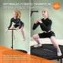 Foldable Fitness Trampoline with Adjustable Handle Image 2