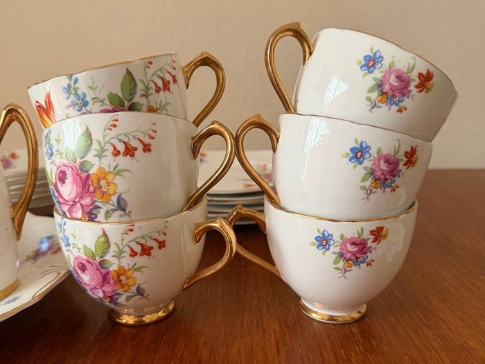 Antique/Vintage 1960's Hammersley 6 Piece Fine Bone China Afternoon Tea Set